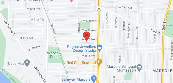 map of 1552 W 63RD AVENUE